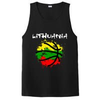 Lithuania Basketball Abstract - Lithuania Strong Basketball PosiCharge Competitor Tank