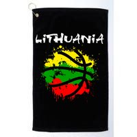 Lithuania Basketball Abstract - Lithuania Strong Basketball Golf Towel