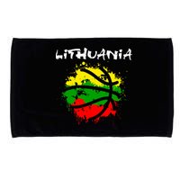Lithuania Basketball Abstract - Lithuania Strong Basketball Microfiber Hand Towel