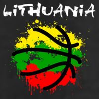 Lithuania Basketball Abstract - Lithuania Strong Basketball Microfiber Hand Towel