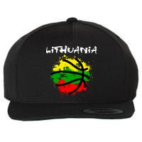 Lithuania Basketball Abstract - Lithuania Strong Basketball Wool Snapback Cap