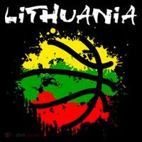 Lithuania Basketball Abstract - Lithuania Strong Basketball Kids T-Shirt