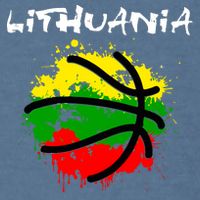 Lithuania Basketball Abstract - Lithuania Strong Basketball Garment-Dyed Sweatshirt