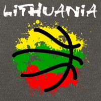 Lithuania Basketball Abstract - Lithuania Strong Basketball Cotton Canvas Backpack