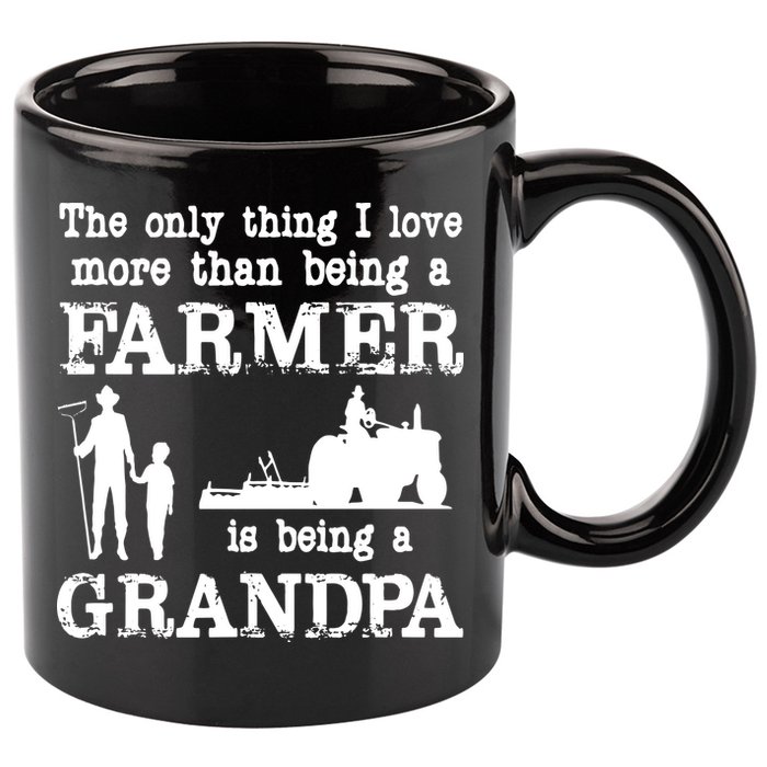 Love Being A Grandpa Funny Farmer For Fathers Day 11oz C Handle Ceramic Mug