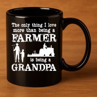 Love Being A Grandpa Funny Farmer For Fathers Day 11oz C Handle Ceramic Mug