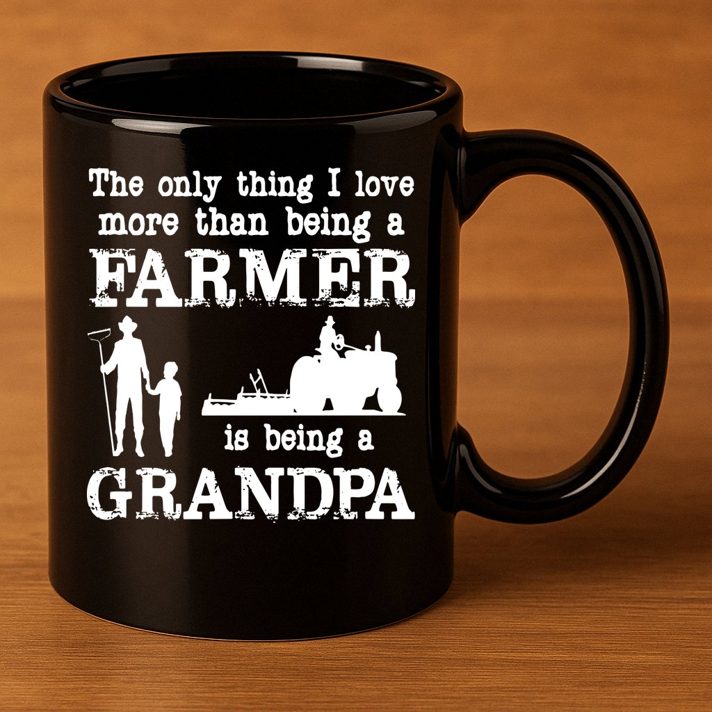 Love Being A Grandpa Funny Farmer For Fathers Day 11oz C Handle Ceramic Mug
