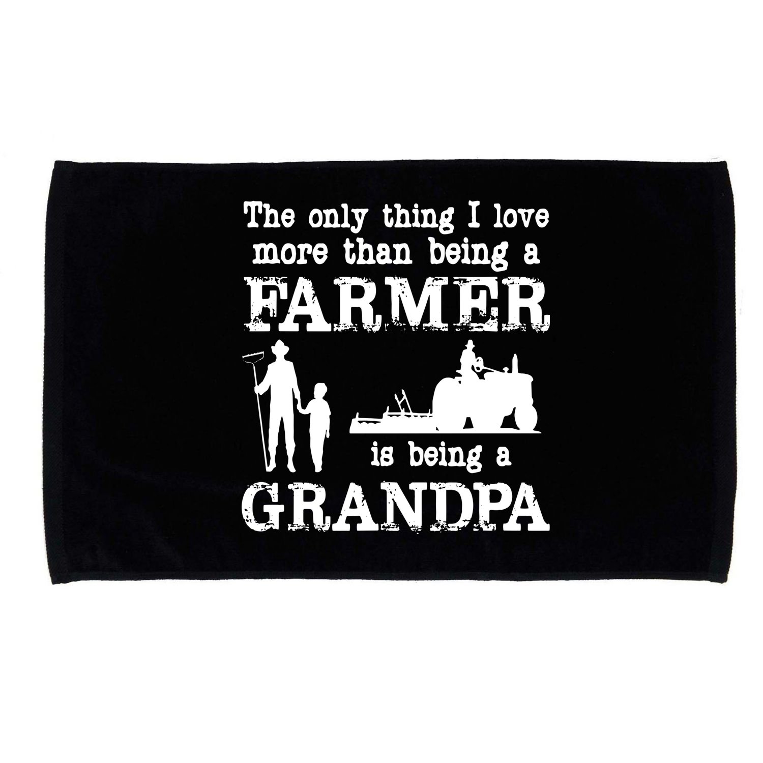 Love Being A Grandpa Funny Farmer For Fathers Day Microfiber Hand Towel