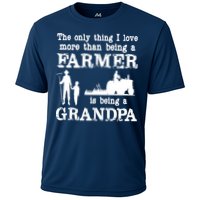 Love Being A Grandpa Funny Farmer For Fathers Day Cooling Performance Crew T-Shirt
