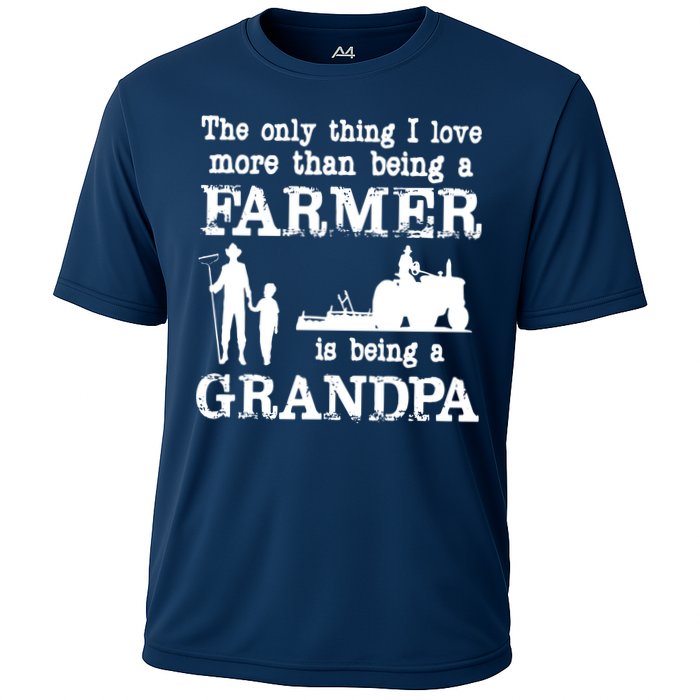 Love Being A Grandpa Funny Farmer For Fathers Day Cooling Performance Crew T-Shirt
