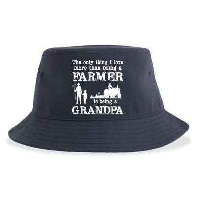 Love Being A Grandpa Funny Farmer For Fathers Day Sustainable Bucket Hat