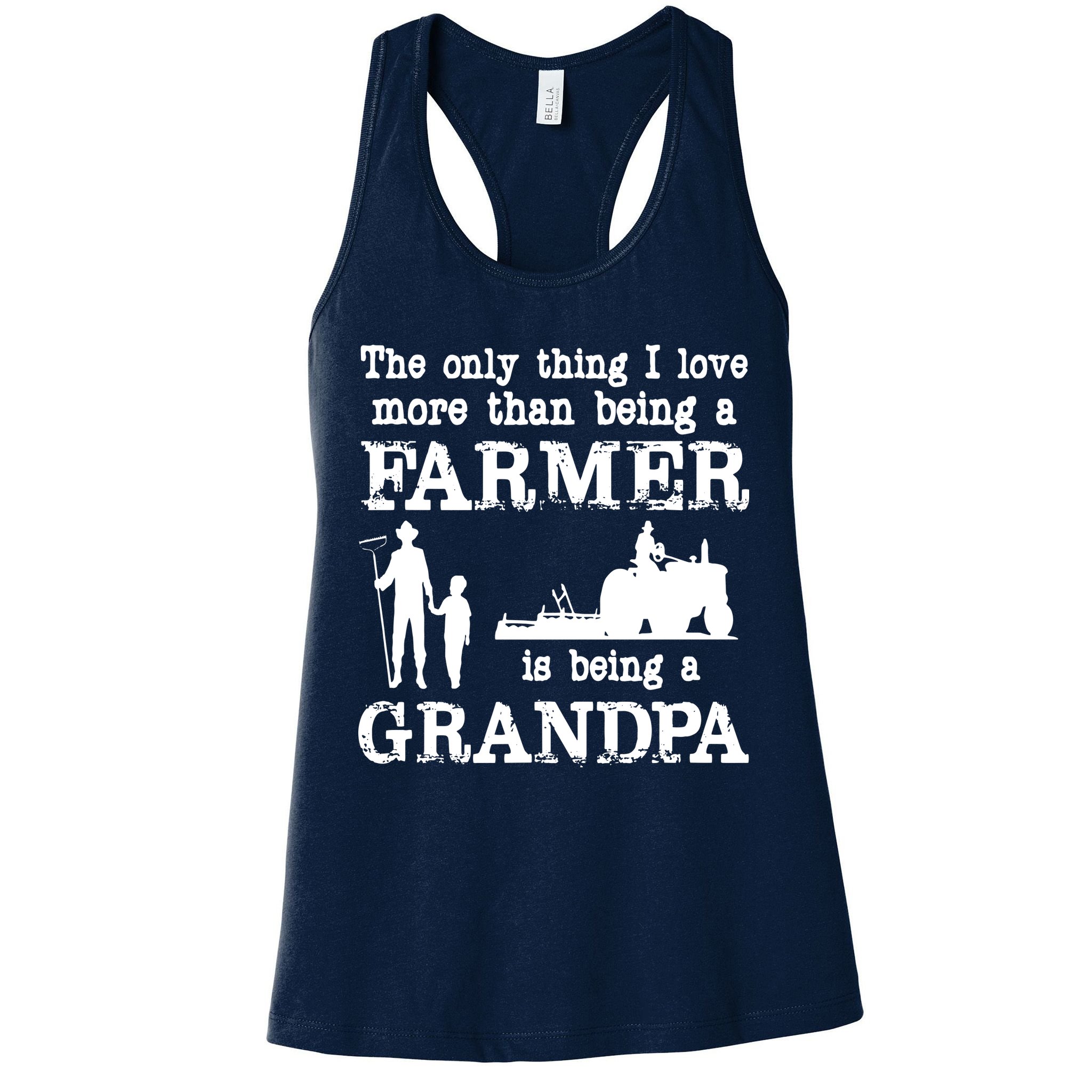 Love Being A Grandpa Funny Farmer For Fathers Day Womens Tank Top
