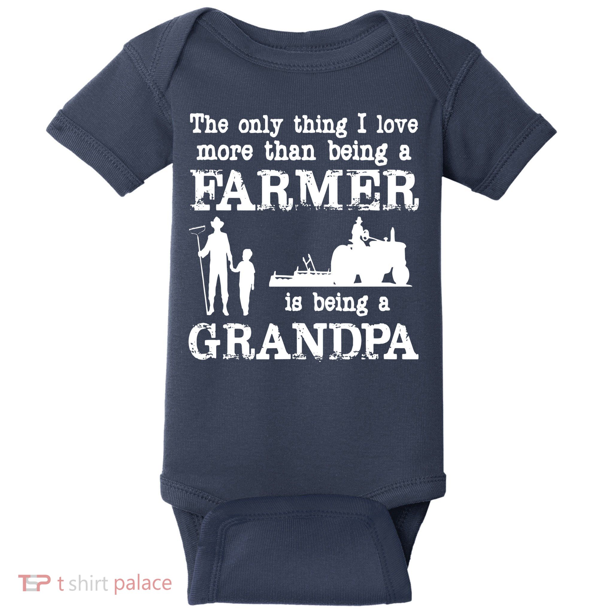 Love Being A Grandpa Funny Farmer For Fathers Day Baby Bodysuit