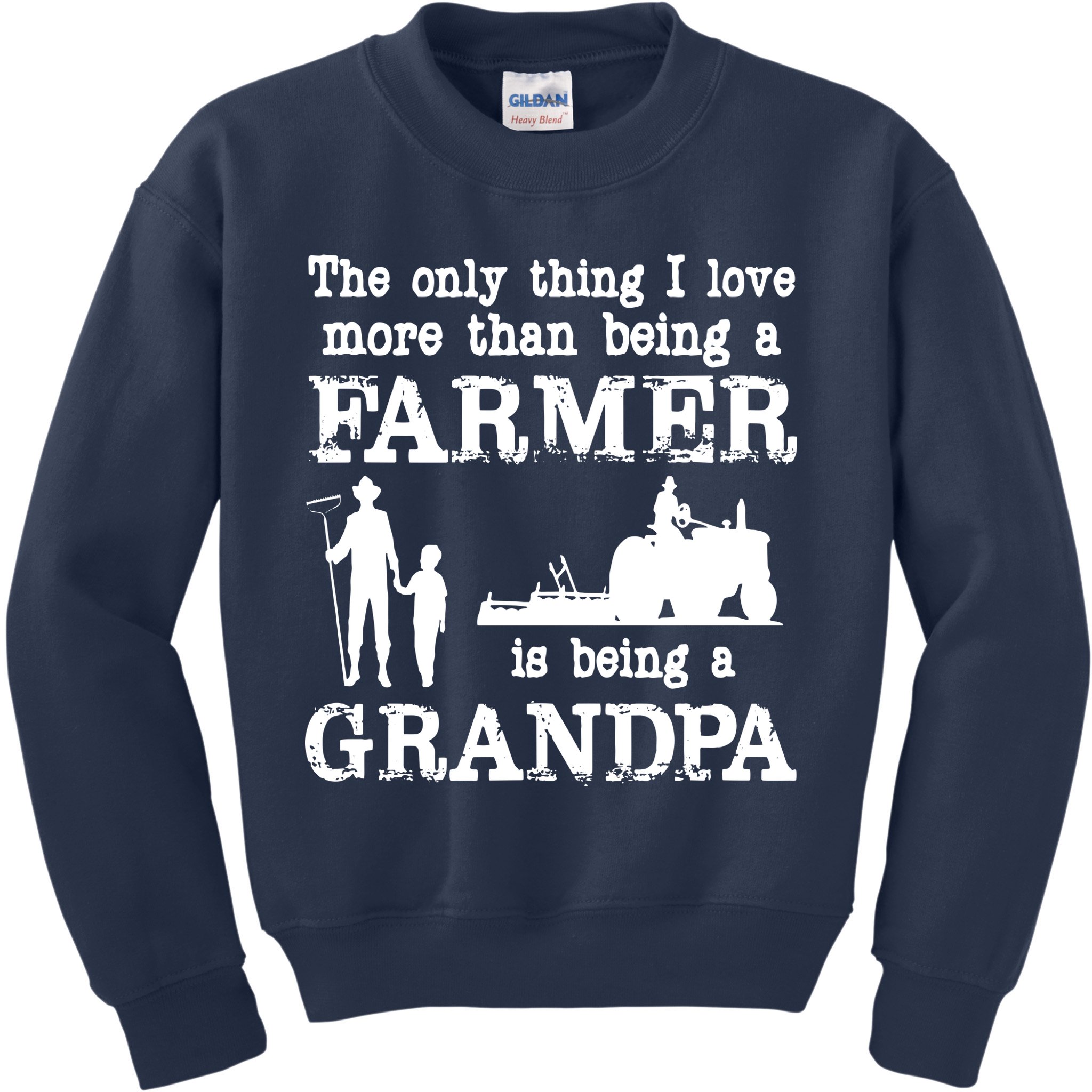 Love Being A Grandpa Funny Farmer For Fathers Day Kids Sweatshirt