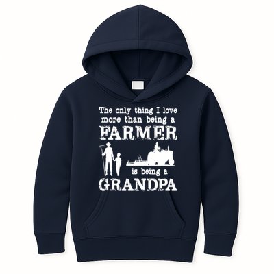 Love Being A Grandpa Funny Farmer For Fathers Day Kids Hoodie