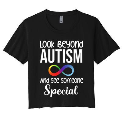 Look Beyong Autism And See Someone Special Crop Top