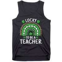 Luckyo Be Aeacher St Patricks Day Rainbow Shamrock Tank Top