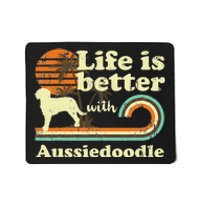 Life Better Aussiedoodle Vintage Dog Mom Dad Mousepad