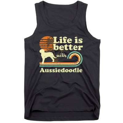 Life Better Aussiedoodle Vintage Dog Mom Dad Tank Top