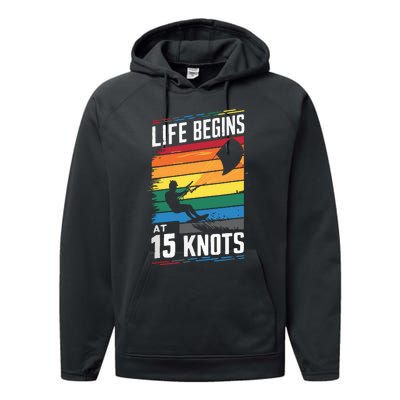 Life Begins At 15 Knots Performance Fleece Hoodie