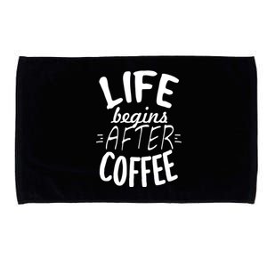 Life Begins After Coffee Microfiber Hand Towel