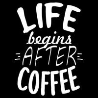 Life Begins After Coffee Cropped Pullover Crew