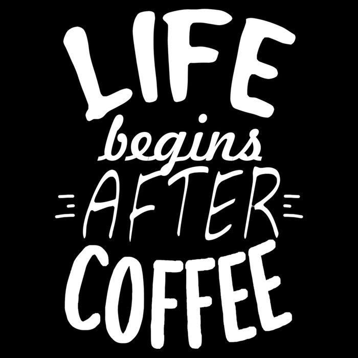 Life Begins After Coffee Cropped Pullover Crew