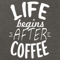 Life Begins After Coffee Cotton Canvas Backpack