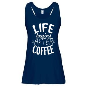 Life Begins After Coffee Ladies Essential Flowy Tank