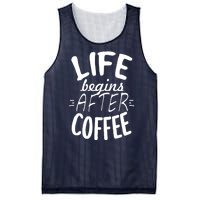 Life Begins After Coffee Mesh Reversible Basketball Jersey Tank