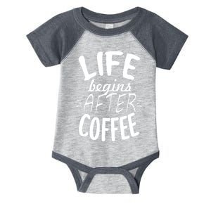 Life Begins After Coffee Infant Baby Jersey Bodysuit