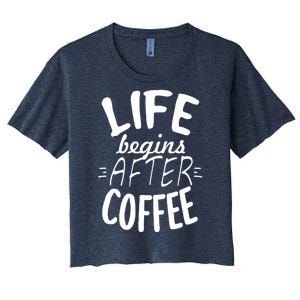 Life Begins After Coffee Women's Crop Top Tee