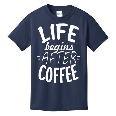 Life Begins After Coffee Kids T-Shirt