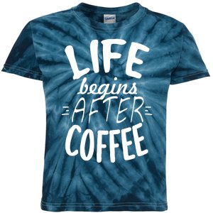 Life Begins After Coffee Kids Tie-Dye T-Shirt