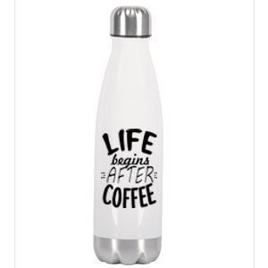 Life Begins After Coffee Stainless Steel Insulated Water Bottle