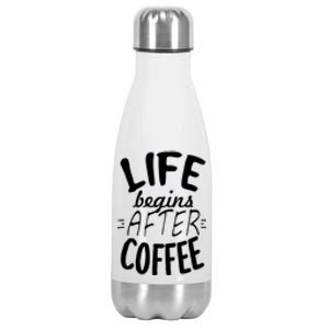 Life Begins After Coffee Stainless Steel Insulated Water Bottle