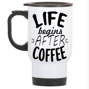 Life Begins After Coffee Stainless Steel Travel Mug