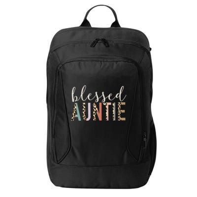 Leopard Blessed Auntie Aunt gift for mother''s day City Backpack