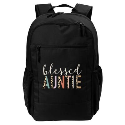 Leopard Blessed Auntie Aunt gift for mother''s day Daily Commute Backpack