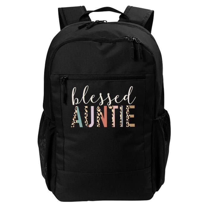 Leopard Blessed Auntie Aunt gift for mother''s day Daily Commute Backpack