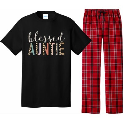 Leopard Blessed Auntie Aunt gift for mother''s day Pajama Set