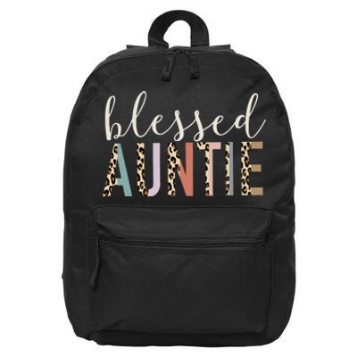 Leopard Blessed Auntie Aunt gift for mother''s day 16 in Basic Backpack