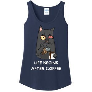 Life Begins After Coffee Ladies Essential Tank