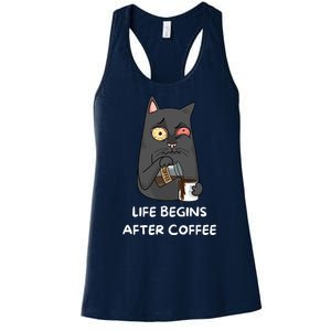 Life Begins After Coffee Women's Racerback Tank