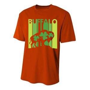 Lucky Buffalo Animal St Patrick's Day Irish Gift Performance Sprint T-Shirt