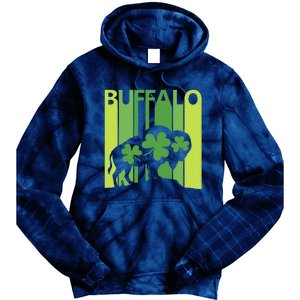 Lucky Buffalo Animal St Patrick's Day Irish Gift Tie Dye Hoodie