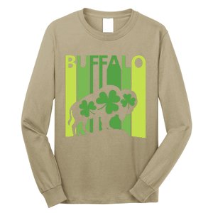 Lucky Buffalo Animal St Patrick's Day Irish Gift Long Sleeve Shirt