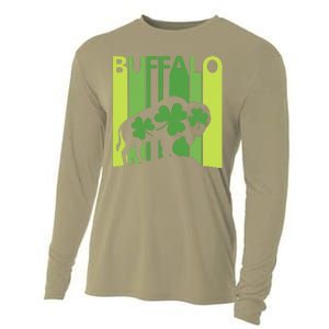 Lucky Buffalo Animal St Patrick's Day Irish Gift Cooling Performance Long Sleeve Crew