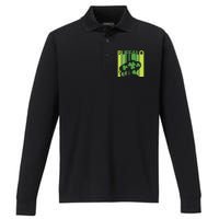 Lucky Buffalo Animal St Patrick's Day Irish Gift Performance Long Sleeve Polo