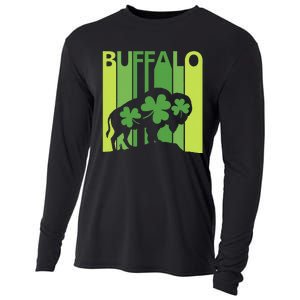 Lucky Buffalo Animal St Patrick's Day Irish Gift Cooling Performance Long Sleeve Crew